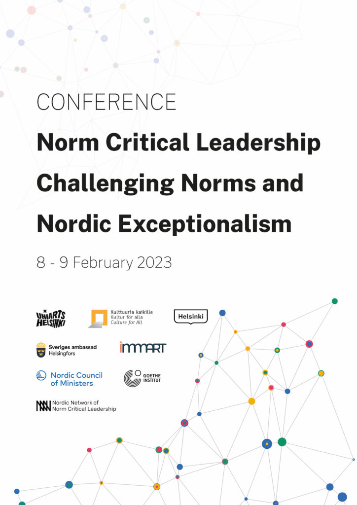 Conference poster Norm Critical Leadership 8-9 February 2023